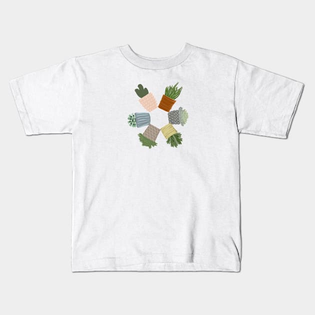 Succulents as a hexagon Kids T-Shirt by Sci-Emily